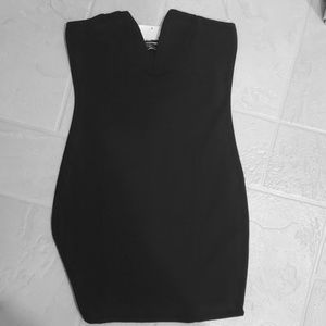 Black Strapless Short Dress